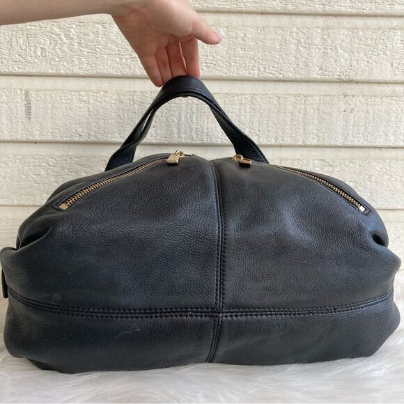 MICHAEL KORS Zipper Raven Fulton Bedford Hobo Shoulder Bag Black Nolita - Picture 6 of 9